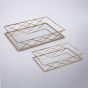 S/2 ΔΙΣΚΟΙ ΜΕΤΑΛΛΙΚΟΙ ΜΕ ΚΑΘΡΕΦΤΗ ΧΡΥΣΟΙ 35x25x6cm / 30.5x20x5.5cm Eurolamp 819-02142