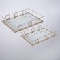 S/2 ΔΙΣΚΟΙ ΜΕΤΑΛΛΙΚΟΙ ΜΕ ΚΑΘΡΕΦΤΗ ΧΡΥΣΟΙ 37x26x6cm / 32x22x5.5cm Eurolamp 819-02154