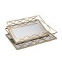S/2 ΔΙΣΚΟΙ ΜΕΤΑΛΛΙΚΟΙ ΜΕ ΚΑΘΡΕΦΤΗ ΧΡΥΣΟΙ 35x25x6cm / 30.5x20x5.5cm Eurolamp 819-02142