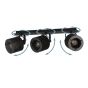 Σποτ Ράγα Τρίφωτη 3xE27 L57,5cm Μαύρο Eglo Segovia 900742