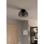 Πλαφονιέρα Οροφής Μαύρη Ø28cm 1xE27 Eglo Mogano 3 900792