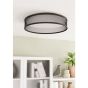 Πλαφονιέρα Οροφής Μαύρη Ø38,5cm LED 3000Κ 2400lm Eglo Luppineria 900795