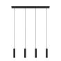 Κρεμαστό Φωτιστικό Ράγα L84xH110cm LED 3000K 480lm Μαύρο Eglo Almudaina 900906