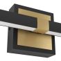 Φωτιστικό Τοίχου L600xA70xH110mm IP44 LED11w 3000K 1165lm Black Brushed Brass Eglo Peguera 900928