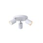 ΣΠΟΤ ΜΕΤΑΛΛΟ 3ΦΩΤΟ 3XGU10 Max 7W Φ180X135mm ΛΕΥΚΟ ARTE ILLUMINA OLYMP Eurolamp 145-25228