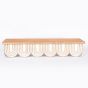 ΡΑΦΙ ΞΥΛΙΝΟ NATURAL - ΛΕΥΚΟ 60x13x12cm Eurolamp 750-30016