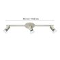 Σποτ Ράγα Τρίφωτη L48,5cm 3xGU10 Νίκελ Σατινέ Eglo Buzz-Led 92597