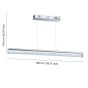 Φωτιστικό Κρεμαστό Ράγα L1000xB80xH1100mm Dimmable Led 6x6w 3420lm 2700-5000Κ Χρωμέ-Κρύσταλλα Διάφανα Eglo Cardito 1 93626