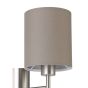 Φωτιστικό Απλίκα 1xE27 L145xA195xH305mm Νίκελ Ματ- Ύφασμα Taupe Eglο Pasteri 94925