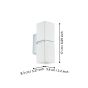 Eglo Passa Μοντέρνο Φωτιστικό Τοίχου με Ντουί GU10 σε Λευκό Χρώμα Πλάτους 8.5cm 95377