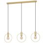 Eglo Manizales Μοντέρνο Κρεμαστό Φωτιστικό Τρίφωτο Ράγα με Ντουί E27 σε Χρυσό Χρώμα 98835