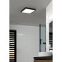 Πλαφονιέρα Μαύρη Τετράγωνη 28,5cm IP44 LED Panel 20w 3000K 2400lm Eglo Fueva 5 99271