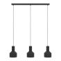 Eglo Casibare Μοντέρνο Κρεμαστό Φωτιστικό Τρίφωτο Ράγα με Ντουί E27 σε Μαύρο Χρώμα 99552