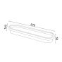 ΟΡΟΦΗΣ Φ/Σ LED 33W DIM CCT 3300LM SOLO ΜΕΤΑΛΛΙΚΟ ΛΕΥΚΟ IP20 57X14X6CM ACA BR20LEDC57WHDCCT
