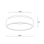 ΟΡΟΦΗΣ Φ/Σ LED 48W CCT 5350LM ΜΑΥΡΟ ΜΕΤΑΛΛΙΚΟ D60XH14CM APOLLO ACA BR81LEDC60BKCCT