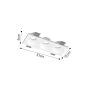 Χωνευτό σποτ από γύψο 3XGU10 D:31cm Χ0016-WH