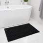 Πατάκι Μπάνιου Chenille 45x70cm Μαύρο MRShome  DC-023001
