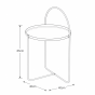 Side Table Μεταλλικό Φ40x65cm Sand MRShome DF-0035000
