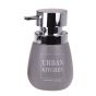Δοχείο Κρεμοσάπουνου από Δολομίτη 300ml 8.5x8.5x14.8cm Grey MRShome DF-0061002