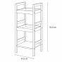 Ραφιέρα Μπάνιου από Bamboo & MDF με 3 Ράφια Natural/White MRShome DF-0090000