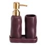 Σετ Μπάνιου Stoneware 3 Τεμαχίων Aubergine 7428U MRShome DF-0093001