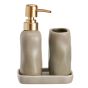 Σετ Μπάνιου Stoneware 3 Τεμαχίων Sand 7530U MRShome DF-0093004