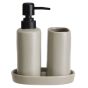 Σετ Μπάνιου Stoneware 3 Τεμαχίων Warm Grey 2U MRShome DF-0094003