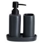 Σετ Μπάνιου Stoneware 3 Τεμαχίων Black 6U MRShome DF-0094004