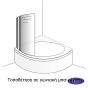 ΔΙΠΤΥΧΟ ΜΠΑΝΙΕΡΑΣ ΚΥΡΤΟ 120εκ  PRIMUS-PLUS DEVON CLEAR DGC1200T-100