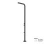 Στήλη Ντουζιέρας εξωτερικού χώρου με μίκτη DONAMIX, ICOS PVD Black Matt AISI316 DONAMIX-401