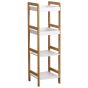 Ραφιέρα 4 θέσεων Bamboo/MDF Μπεζ/Λευκή 34x33x110cm MRShome  DS-1148000