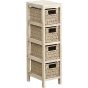 Συρταριέρα MDF με 4 Συρτάρια 17x24x65cm Μπεζ MRShome DS-1237000