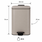 Κάδος Soft Close Μεταλλικός 30L Μπεζ Ματ 36.5x25x54cm MRShome  DS-8848000