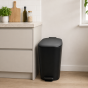 Κάδος Soft Close Μεταλλικός 20L Μαύρος Ματ 23x38x37.5cm MRShome  DS-8849000