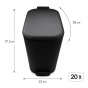 Κάδος Soft Close Μεταλλικός 20L Μαύρος Ματ 23x38x37.5cm MRShome  DS-8849000