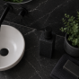 Δοχείο Κρεμοσάπουνου Polyresin Μαύρο MRShome DS-8897L03