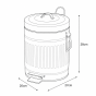 Κάδος Απορριμμάτων 5L Μεταλλικός Soft Close Μπεζ MRShome DS-8998S10