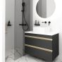 Orabella Vision 60 - Κρεμαστό Έπιπλο Μπάνιου με λευκή ματ επικάλυψη και βάση με συρτάρια από MDF super matt δικής σας επιλογής (χωρίς καθρέπτη και νιπτήρα) F70238-70238,W-60