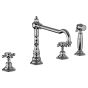 Horus Julia Victoria Julia Victoria Classic Collection - 3-hole Kitchen Mixer with Deck Side Handspray / No Waste - Polished Nickel 01.124-NB