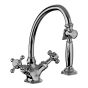 Horus Éloise Classic Collection - Mono Kitchen Mixer, with Deck Side Handspray / No Waste - Chrome 02.123-CH