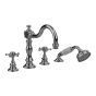 Horus Anthea Classic Collection - 4 Hole Deck Bath / Shower Set - Polished Nickel 06.466-NB