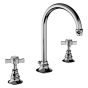Horus Coventry Classic Collection - 3 Hole Basin Set with Pop-up Waste, Flexible Hoses - Polished Nickel 28.261-NB