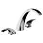 Horus Nouvelle Vague “part of Contemporary Collection - 3 Hole Basin Set with Pop-up Waste - Satin Brass 40.260-LS