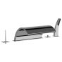 Horus Nouvelle Vague “part of Contemporary Collection - 5 Hole Deck Mounted Bath/shower Mixer Set - Satin Brass 40.767-LS