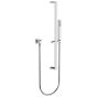 Horus Echo Equinox316 Collection - Wall Union Mounted Shower Set with Sliding Wall Bar, Design Flexible Hose on Swivel Nut and Solidbrass Handshower - Satin Brass 43.532-LS