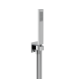 Horus Echo Equinox316 Collection - Wall Union Shower Set with Solidbrass Handshower, Wall Hook, Design Flexible Hose on Swivel Nut - Chrome 43.591-CH