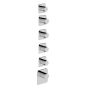 Horus Naja Contemporary Collection - Trim for Thermostatic Mixer. - Satin Brass 48.525-LS