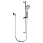 Horus Naja Contemporary Collection - Wall Shower Set with Rail, Flexible Hose and Handspray - Chrome 48.532-CH