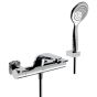 Horus Naja Contemporary Collection - Complete Exposed Thermostatic Wall Bath-shower Mixer - Chrome 48.714-CH