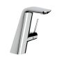 Horus Naja Contemporary Collection - Single Lever Basin Mixer with up and down Drain - Matt Black 48.729-NO